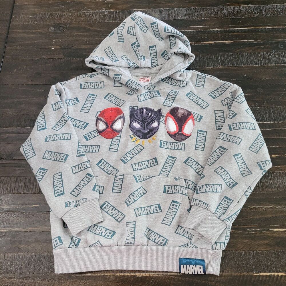 Marvel Kids Sweater Size Small Spider-Man Black Panther Graphic Pullover